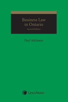 Business Law in Ontario, 2nd Edition