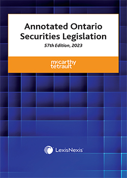 Annotated Ontario Securities Legislation, 57th Edition, 2023 (2 Volumes)