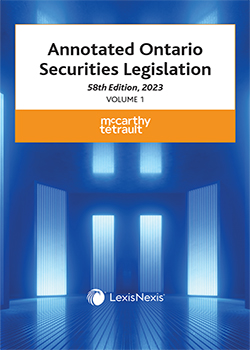 Annotated Ontario Securities Legislation, 58th Edition, 2023 (2 Volumes)