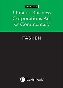 Ontario Business Corporations Act & Commentary, 2023/2024 Edition