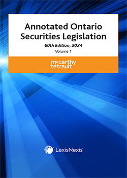 Annotated Ontario Securities Legislation, 60th Edition, 2024 (2 Volumes)